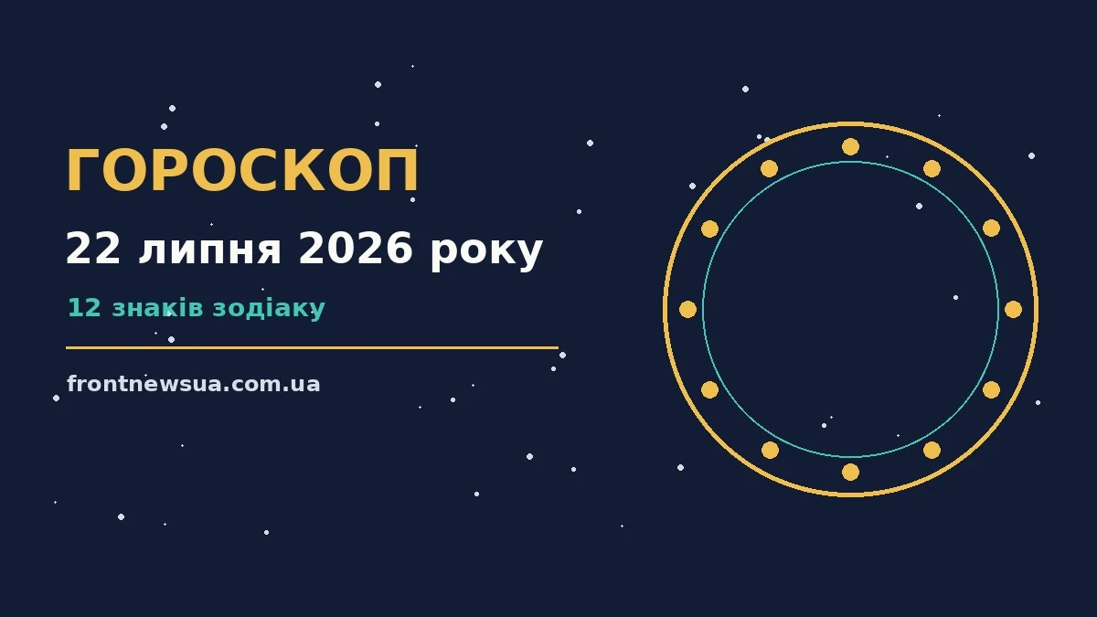 Зодіакальний знак на тлі ранкового офісу, гороскоп на 22 липня 2026