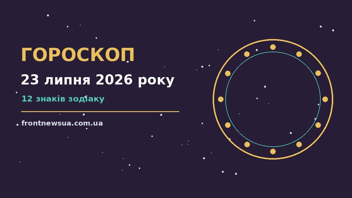 Зодіакальний фон для гороскопу на 23 липня 2026 року