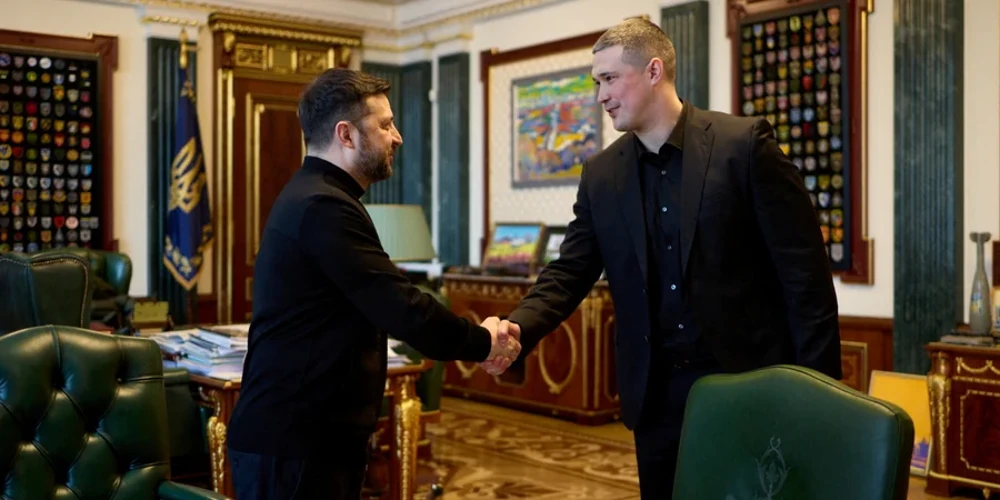 Володимир Зеленський і Михайло Федоров під час призначення Федорова міністром оборони у січні 2026 року
