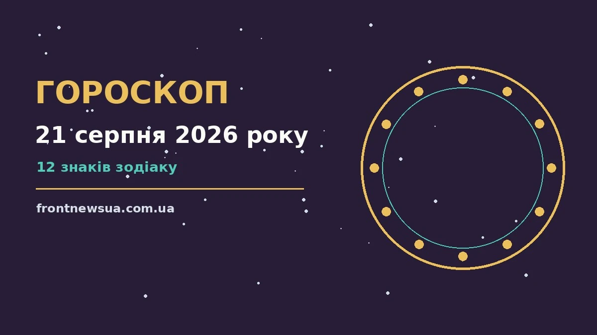 Гороскоп на 21 серпня 2026 року: настрій і шанси дня про шанси та застереження