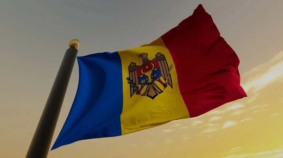 Карта повітряного простір Молдови та Одеської області з позначенням траєкторії безпілотника