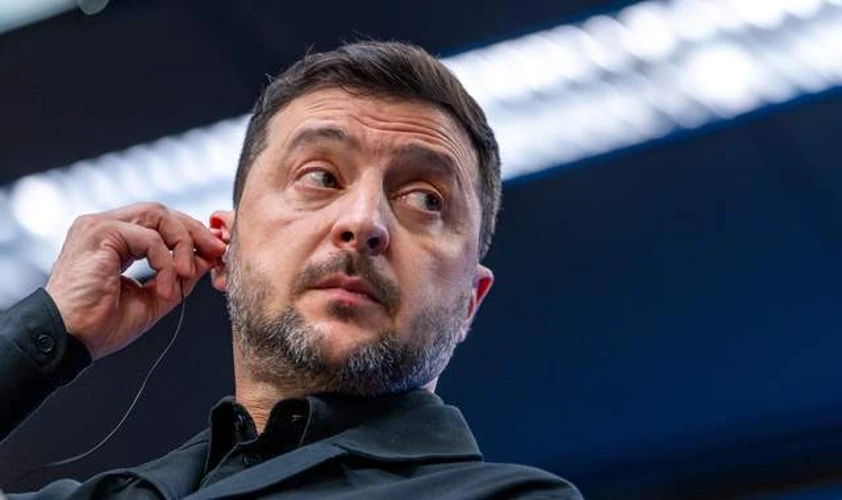 Архівне фото ОП та фото Getty Images із підписом про заяву Зеленського після засідання Ставки 14 серпня