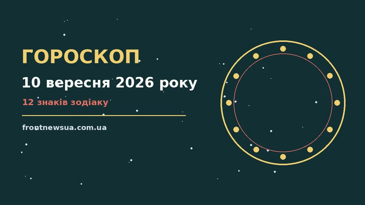 Гороскоп на 10 вересня 2026 року: настрій і шанси дня про шанси та застереження