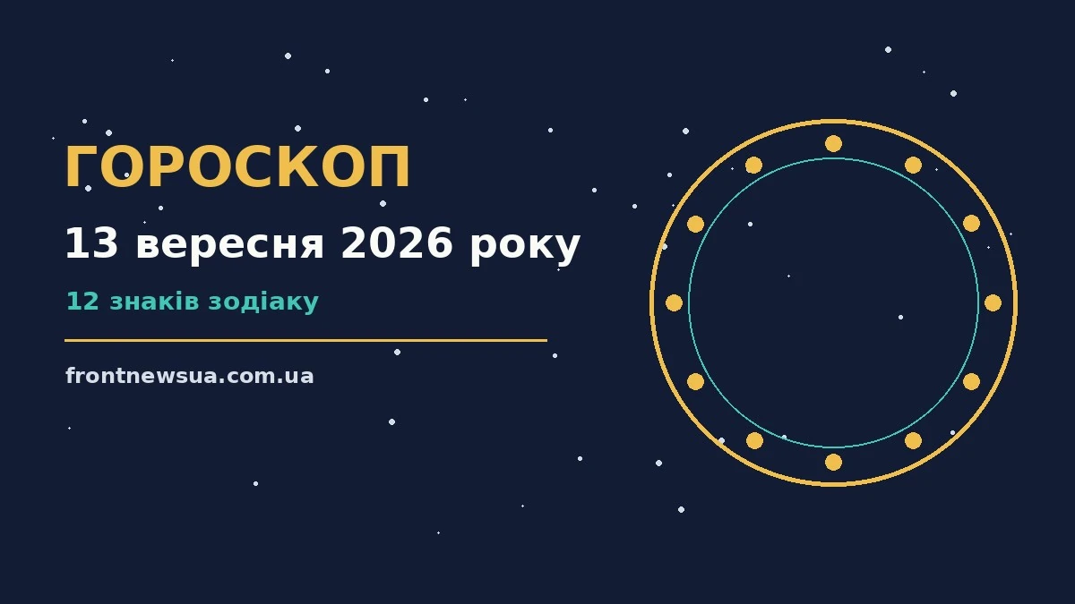 Гороскоп на 13 вересня 2026 року: настрій і шанси дня про шанси та застереження