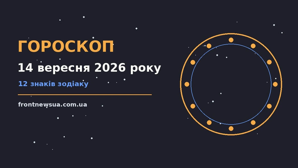 Гороскоп на 14 вересня 2026 року: настрій і шанси дня про шанси та застереження
