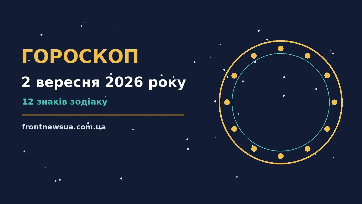 Гороскоп на 2 вересня 2026 року: настрій і шанси дня про шанси та застереження