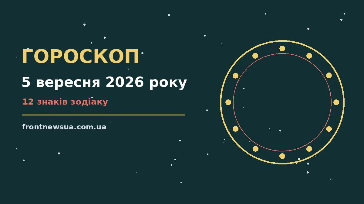 Гороскоп на 5 вересня 2026 року: настрій і шанси дня про шанси та застереження