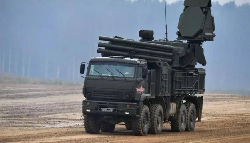 Зенітний ракетно-гарматний комплекс «Панцир-С2» на позиції